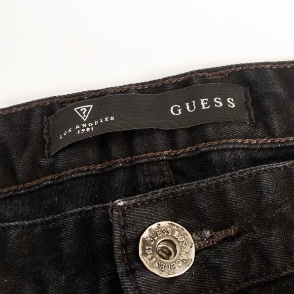 GUESS Black Jeans Size 34 x 34 Slim Tapered Denim Women's Casual Neutral Classic - Picture 9 of 9